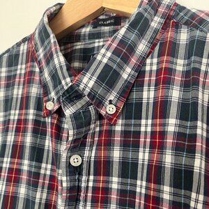 J Crew Factory Classic Flex Washed Button Down Shirt Men's Size XL